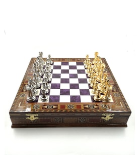 Sadaf İşieme Satranç ve Metal Taşlar (30 x 30) cm