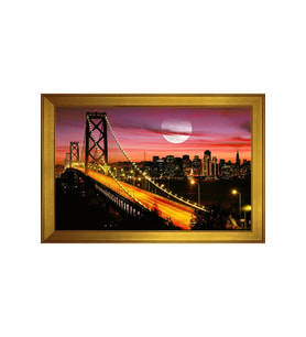 Manzara Temalı Kanvas Tablo 50 x 70 cm Gold Çerçeve