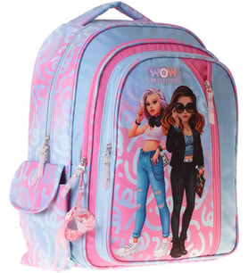 Wow Generation Üç Bölmeli Wonderful Baskılı Kız Çocuk İlkokul ve Günlük Okul Sırt Çantası - W6069