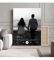 Aşk Temalı Şarkılı 1 Fotoğraflı Kanvas Tablo