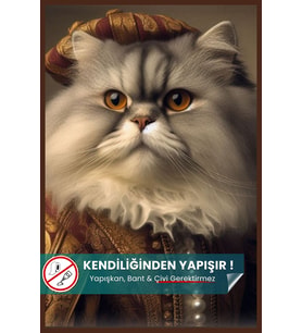 İran Kedisi Posteri, Soylu Kedi Posteri, Yüksek Çözünürlüklü Akıllı Kağıt Poster,Yapay Zeka Tasarım