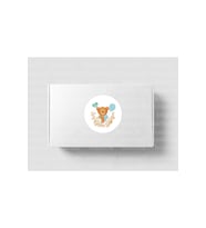 Hoş Geldin Bebeğim Etiketi Ayıcık Baskılı Yuvarlak Mat Çıkartma Cute Round Sticker 4 Cm (45 Adet)