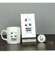 İhracat Müdürü Üçlü Set (Kupa + Telefon Standı + Anahtarlık)