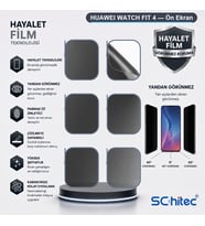 SChitec HUAWEI WATCH FIT 4 Uyumlu Ön Yüzey Hayalet Privacy Hidrojel Ekran Koruyucu