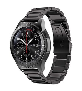 Samsung Galaxy Watch 42mm Active 2 40mm 44mm Kordon Klipsli Metal Kordon 04 (Siyah)