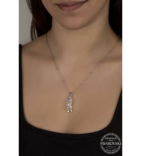 Union Swarovski Crystal Kadın Shine Salkım Gümüş Kolye