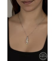 Union Swarovski Crystal Kadın Shine Salkım Gümüş Kolye
