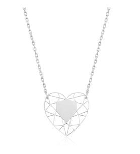 Aya Diamond Gümüş Kalp Çemberi Bayan Kolye