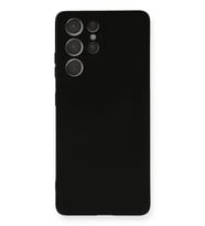 Durukar® Samsung Galaxy S21 Ultra Kılıf Nano içi Kadife Silikon - Siyah