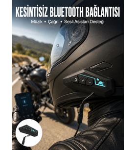 Kask Kulaklık Bluetooth Motosiklet Kulaklık Intercom Su Geçirmez