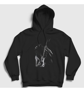 Presmono Unisex Siyah Hold Guitarist Guns N' Roses Slash Kapüşonlu Sweatshirt 403907tt