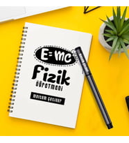Fizik Öğretmeni Temalı Defter ve Kalem