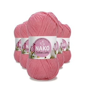 5 Adet Cotton Lüks Yelek Tunik Kazak Bluz Hırka İpi Yünü Gül Pembe 97551