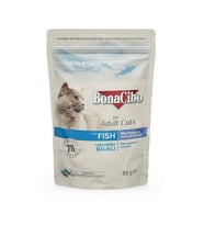 BonaCibo Pouch Balıklı Kedi Konservesi 85 gr