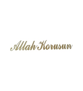 Allah Korusun Yazılı Oto Sticker Gold 14x3cm