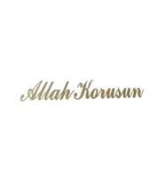 Allah Korusun Yazılı Oto Sticker Gold 14x3cm