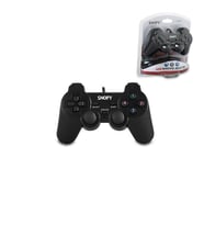 PS3 SİYAH OYUN KOLU ANALOG TİTREŞİMLİ USB KABLO 15 TUŞ - 2 ANALOG - 8 YÖN TETİKLEYİCİ 1.8MT KABLO (5343)