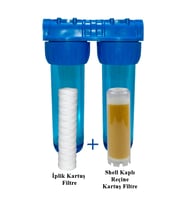 Kireç Önleyici Çamur Kir Pas Mil Süzücü İplik Filtre 10" inç (Siyah - Beyaz)