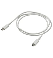 USB-C - USB-C kablo, beyaz, 1.0 m