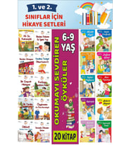 1.ve 2.Sınıflar İçin Okuma Alışkanlığı Kazandıran Mükemmel 20 li Büyük Boy Hikaye Seti 6