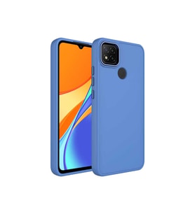 Xiaomi Redmi 9C Uyumlu Kılıf Metal Çerçeve ve Buton Tasarımlı Silikon Zore Luna Kapak