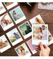 20 Adet 7,5x9 cm Polaroid Tarzı Fotoğraf Baskısı – Retro Çerçeveli