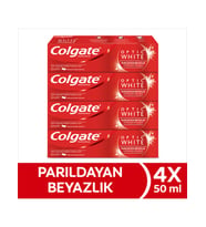 Colgate Optic White Parıldayan Beyazlık 50 ml x4 Adet + Extra Clean Colors Diş Fırçası 3+1