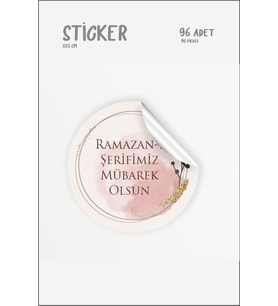 Ramazan Ayı Dini Temalı Figür Etiket 3x3 cm 96 Adet