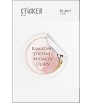 Ramazan Ayı Dini Temalı Figür Etiket 3x3 cm 96 Adet