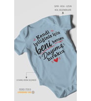 Dayıya Özel Kısa Kollu Bebek Body %100 Pamuk