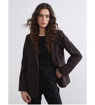 LCW Vision Kahverengi Krep Kadın Blazer Ceket