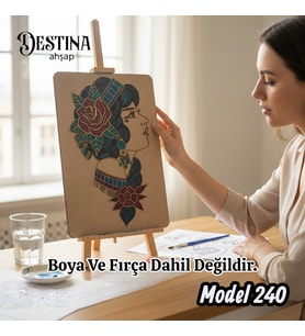Destina Ahşap Mandala Boyama Seti- Ekonomik Seri- Eko Model 240