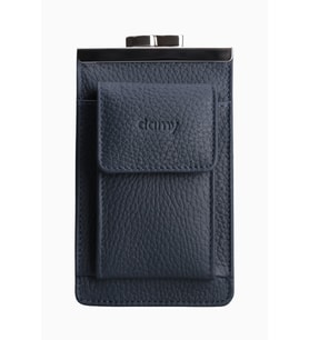 Damy Hakiki Deri Unisex Kartlıklı Sigaralık 701 - Lacivert