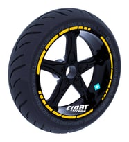 Moto GP Stili Reflektif Sarı Jant Şeridi Sticker Çınar Extreme