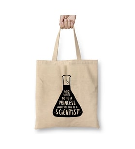 Kimyager - Scientist Kimya Öğretmeni Öğretmenler Günü Beyaz Bez Çanta Öğretmene Hediye