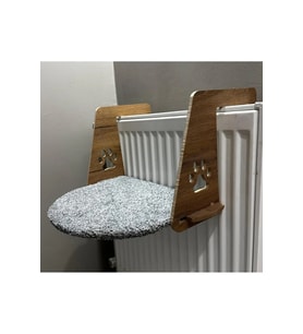 Pribor Kedi Kalorifer Petek Yatağı Peluş (Kolay Montaj Geçmeli Sistem) Gri