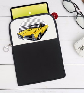BK Gift Klasik Araç Tasarımlı Taşınabilir Koruyucu Tablet Kılıfı & Organizer Çanta - Siyah-5