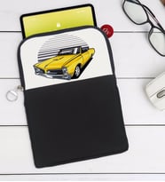 BK Gift Klasik Araç Tasarımlı Taşınabilir Koruyucu Tablet Kılıfı & Organizer Çanta - Siyah-5