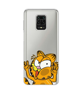 Redmi Note 9 Pro/Note 9S Uyumlu Garfield Desenli Şeffaf Telefon Kılıfı