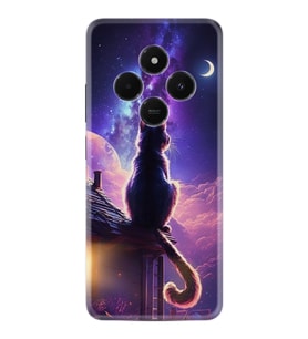 Xiaomi 14C Kılıf Boutique Baskılı Resimli Damdaki Kedi Pcode -091