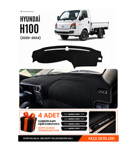 HYUNDAİ H100 (2020-2024) Uyumlu Torpido Örtüsü Torpido Kılıfı - Siyah