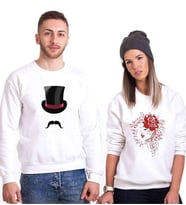 Tshirthane Her Beast His Beutiful Sevgili Kombinleri Sweatshirt Kombini (Tek Ürün Fiyatıdır.)