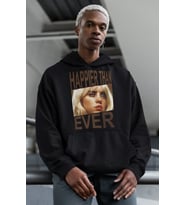 Billie Eilish Happier Than Ever Baskılı Unisex Oversize Şarkıcı Hoodie