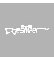 Sniper Sticker Siyah 25x10 CM (Beyaz)