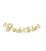 Kaligrafi Banner Gold Bride To Be Yazı