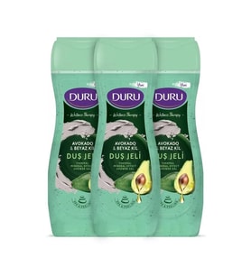 DuruDuru Wellness Therapy Avokado & Beyaz Kil Duş Jeli 3x450ml