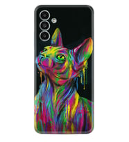 Samsung A23 A31 A32 A50 A51 A52 A53 A70 Kılıf Desenli Silikon Color Cat 1754