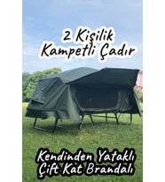 - Portatif Kampetli Fonksiyonel Çadır 2 Kişilik - Asker Yeşili