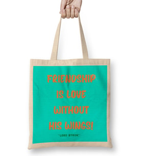 Friendship Quotes DAY ideas LOVE gift Bez Çanta Uzun Saplı