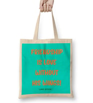 Friendship Quotes DAY ideas LOVE gift Bez Çanta Uzun Saplı